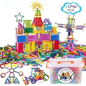Bright STEM Building Stick Set for Kids - Multicolor Creativity Kit